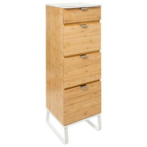 Chiffonnier 4 Tiroirs Bambou "Levia" 130cm Naturel