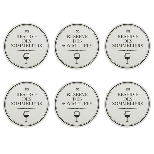 Lot De 6 Feuilles De Service À Vin "Delight" 8cm Argent