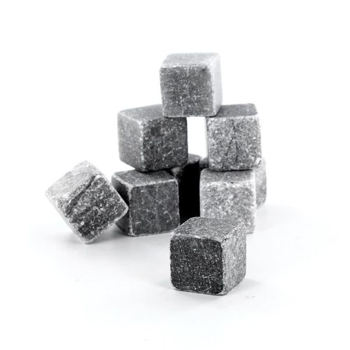 Paris Prix - Lot De 9 Pierres À Whisky "Fresh" 9cm Gris
