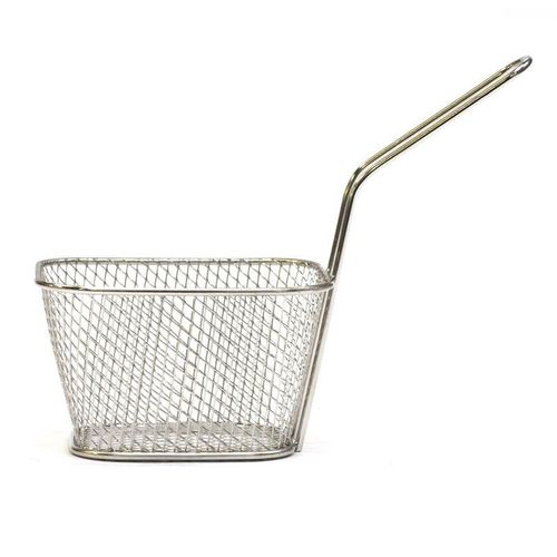 Paris Prix - Panier De Présentation "A Frites" 18cm Argent
