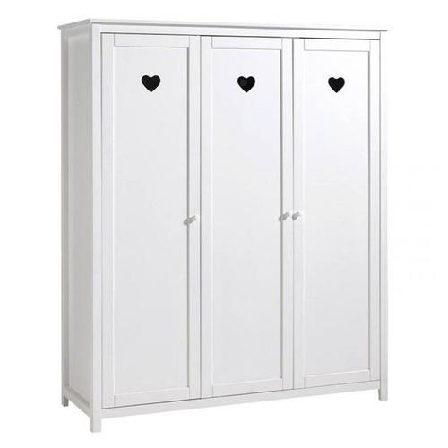 Paris Prix - Armoire 3 Portes "Amori" 190cm Blanc