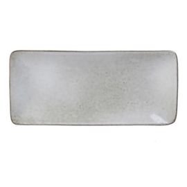 Paris Prix - Coupelle Rectangle "Au Grès Du Temps" 22cm Gris