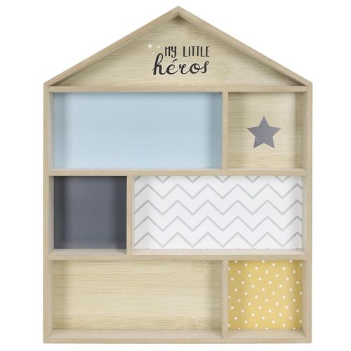 Paris Prix - Étagère Déco Pour Enfant "Maison" 50cm Bleu