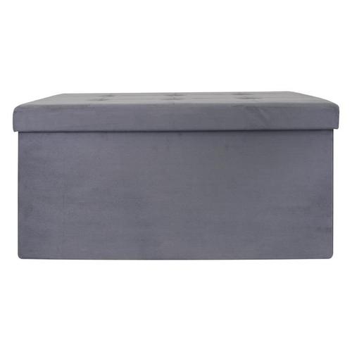 Paris Prix - Banc & Coffre De Rangement "Suédine" 76cm Gris