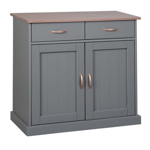 Buffet 2 Portes & 2 Tiroirs "Zernan" 90cm Gris