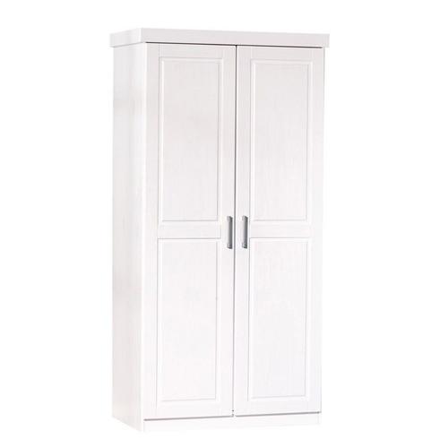 Paris Prix - Armoire Penderie 2 Portes "Angel" 190cm Blanc