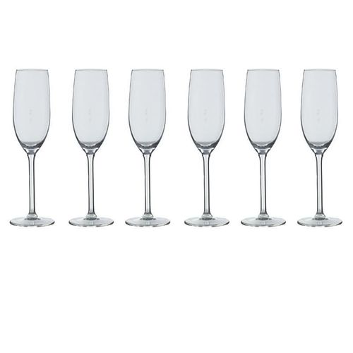Lot De 6 Flûtes À Champagne "Orpea" 16cl Transparent