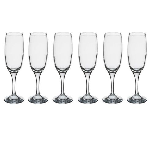 Lot De 6 Flûtes À Champagne "Paola" 21cl Transparent