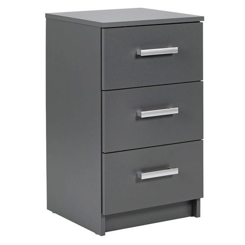 Commode 3 Tiroirs Design "Azio" 71cm Gris