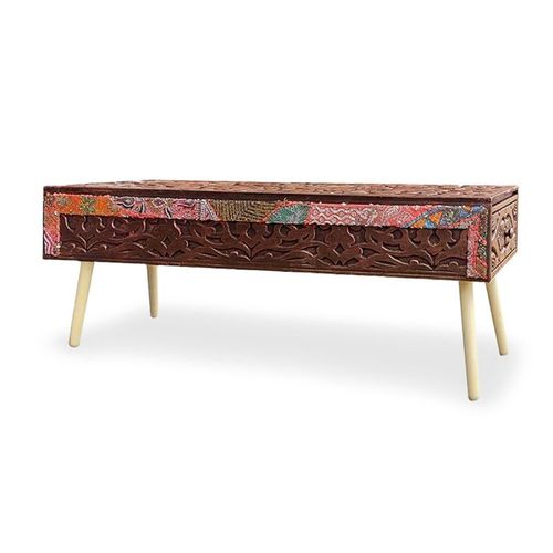 Banc 2 Tiroirs "Jodipa" 140cm Cuivre & Multicolore