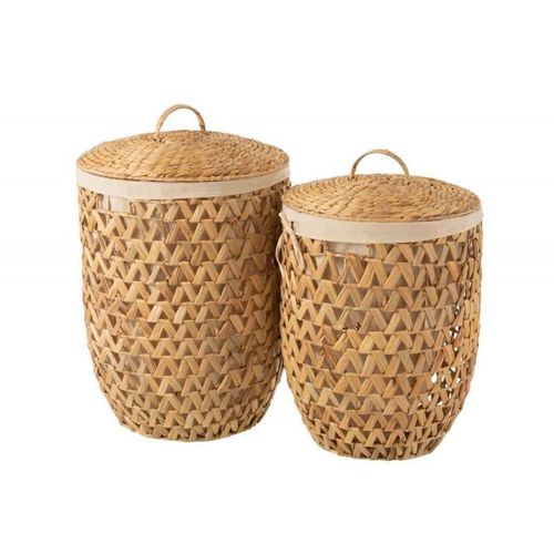 Paris Prix - Lot De 2 Paniers à Linge "vitoria" 60cm Naturel