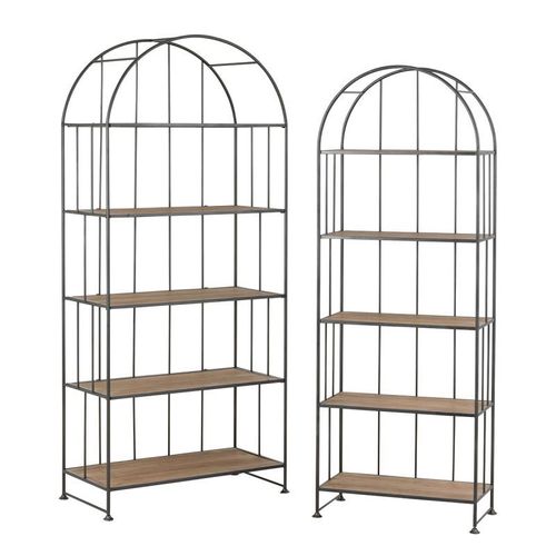 Paris Prix - Lot De 2 Étagères Déco "Carambo" 182cm Marron