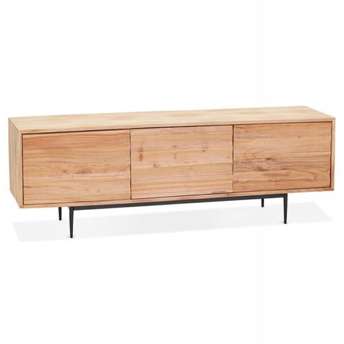 Paris Prix - Meuble Tv 3 Portes En Bois "Myriam" 147cm Naturel