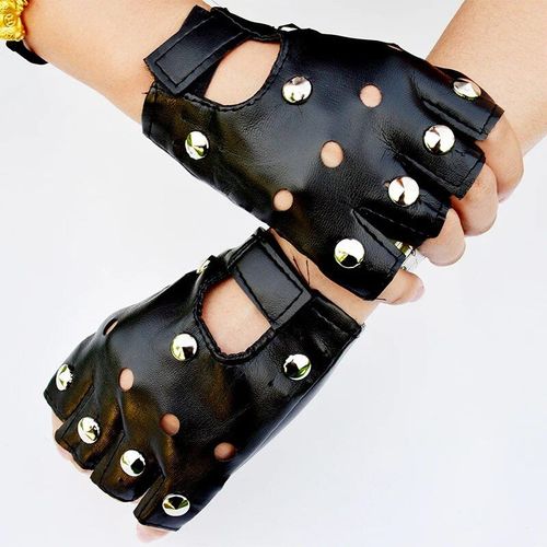 Gants Métalliques En Faux Cuir Pour Femmes,Aspect Dos Or Et Argent,Mitaines De Performance De Soirée,Gants Longs En Latex,Longueur De Coude Sexy - Type Black #B