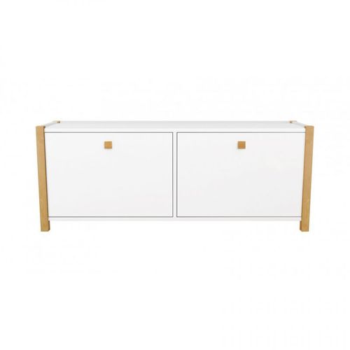 Paris Prix - Meuble À Chaussures 2 Compartiments "Hannover" 125cm Blanc