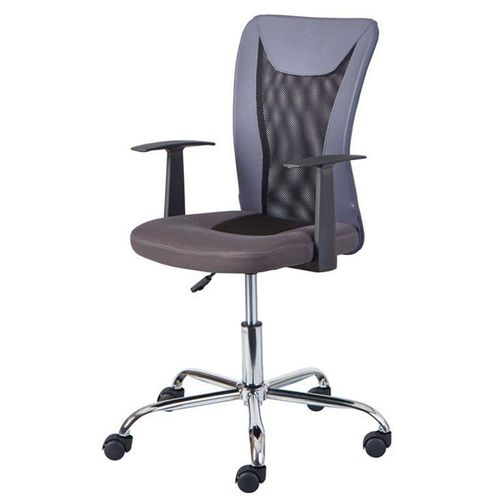 Paris Prix - Fauteuil De Bureau "Gaspard" 89-99cm Gris & Noir