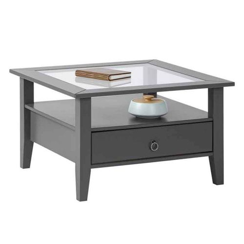 Table Basse 1 Tiroir En Bois "Istres" 75cm Gris