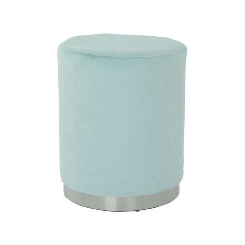 Pouf Rond Design "Nona" 44cm Bleu Clair