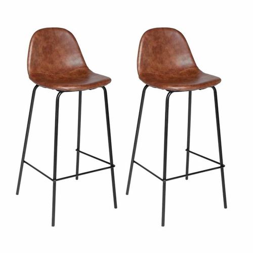 Lot De 2 Tabourets De Bar "Vladi" 95cm Marron