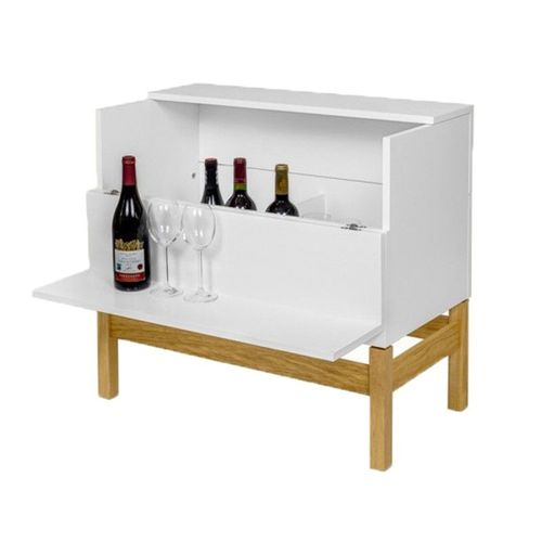 Paris Prix - Mini Bar Design "Grande" 75cm Blanc