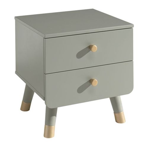 Paris Prix - Table De Chevet Enfant 2 Tiroirs "Billy" 43cm Vert