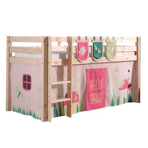 Paris Prix - Pack - Lit Enfant, Tente & 3 Pochettes "Pino Spring" Naturel