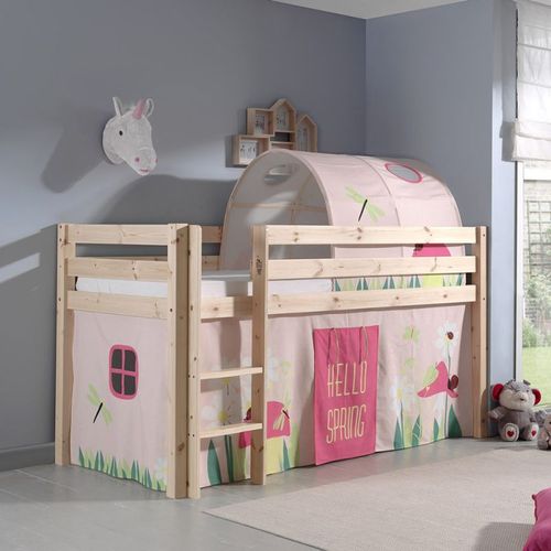 Paris Prix - Pack - Lit Enfant, Tente & Tunnel "Pino Spring" Naturel