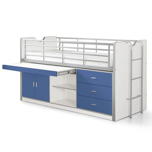 Paris Prix - Lit Combiné Enfant "Bonny" 90x200cm Bleu