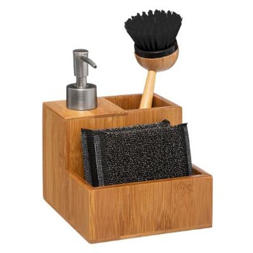 Kit Vaisselle 3 En 1 "Bambou" 20cm Naturel