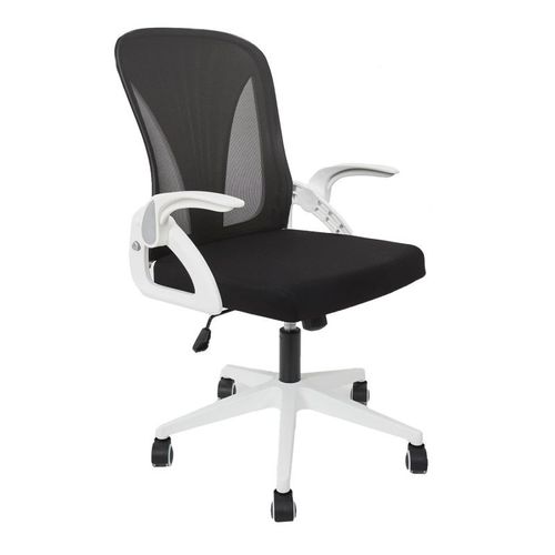 Paris Prix - Fauteuil De Bureau "Rabattable" 92-100 Blanc & Noir