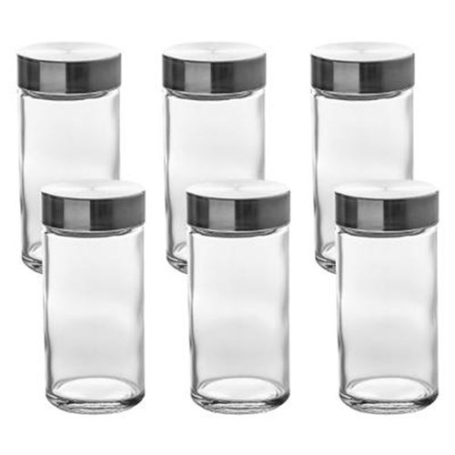 Lot De 6 Pots À Épices "Straight" 9cm Transparent