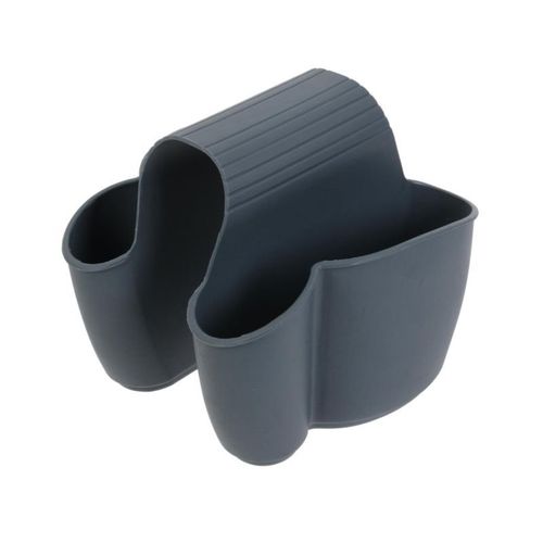 Paris Prix - Porte-Éponges Double "Hygiène" 14cm Gris