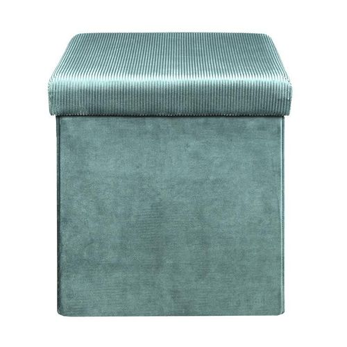 Paris Prix - Pouf & Coffre De Rangement "Giulia" 38cm Bleu