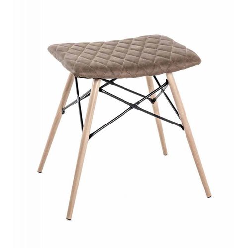 Paris Prix - Tabouret Design En Bois "Lexie" 48cm Marron