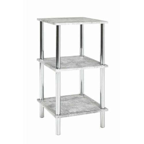 Paris Prix - Étagère 3 Niveaux Design "Miguel" 77cm Gris