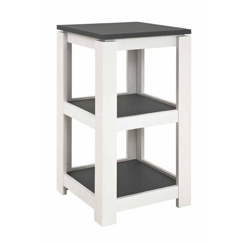 Paris Prix - Étagère Design 3 Niveaux "Granit" 74cm Blanc