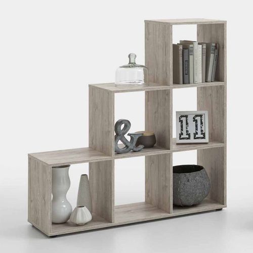 Paris Prix - Étagère 6 Cases Design "Gaman" 108cm Chêne Sable