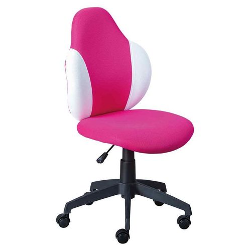 Paris Prix - Chaise De Bureau "Jessi" 100cm Rose & Blanc