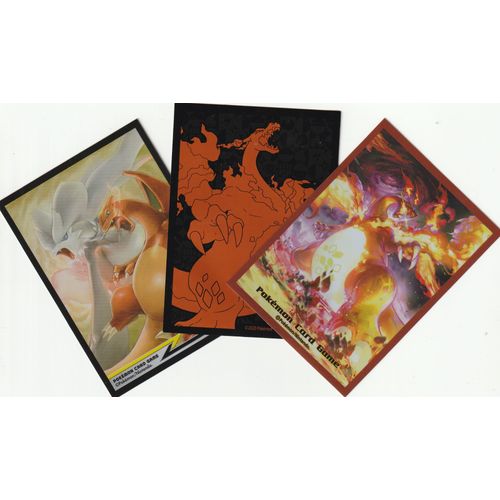 3 Proteges Cartes - Sleeves - 3 Dracaufeu Différents - Ultra-Pro -