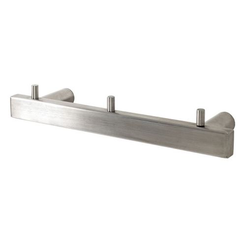 Porte-Serviettes en Inox "3 Crochets" 26cm Argent