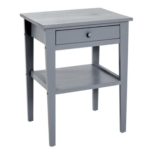 Table De Chevet 1 Tiroir "Bois" 60cm Gris