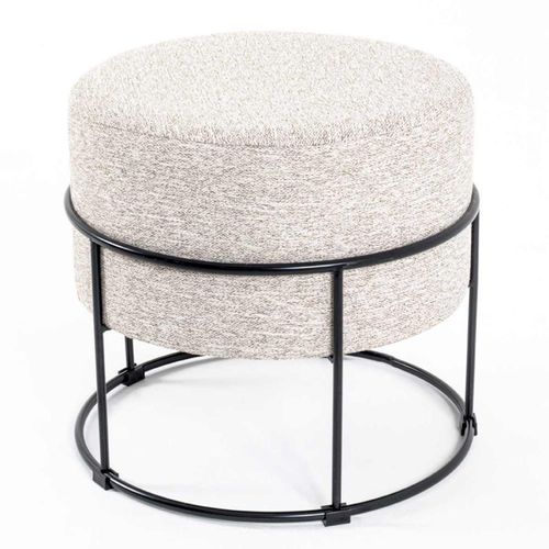 Tabouret Rond Design "Socle" 48cm Naturel