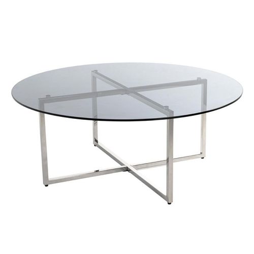 Table Basse Ronde Design "Comada" 100cm Gris