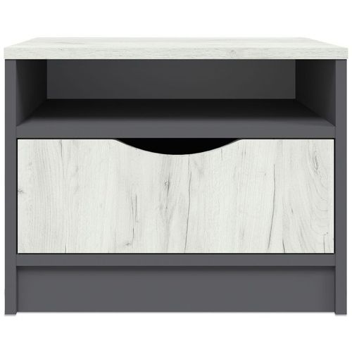 Table De Chevet 1 Tiroir Design "Dekra" 50cm Gris