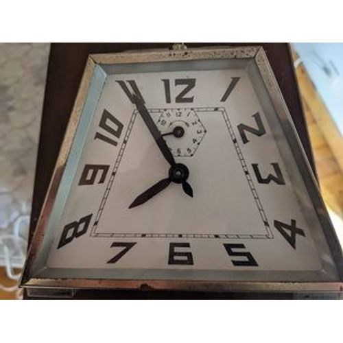 Ancien Reveil Art Deco Japy En Tôle