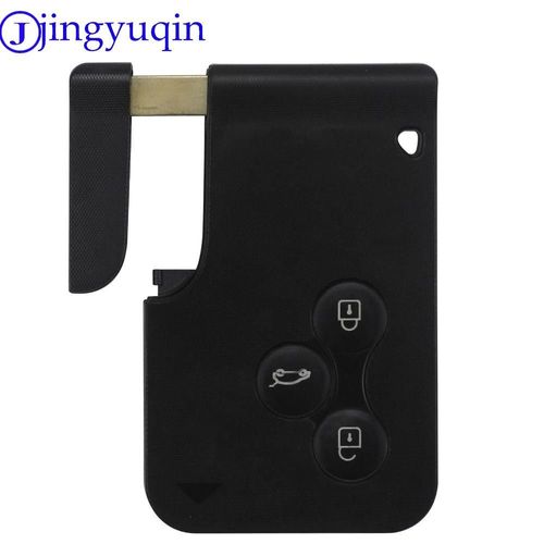 Étui De Carte À Puce Noir Avec Petite Clé Et Logo, Pour Renault Clio Logan Megane 2 3 Koleos Scenic
