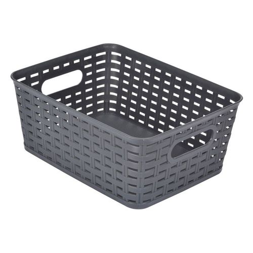 Panière à Linge "Effet Tressé" 5L Gris