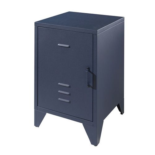 Table De Chevet Enfant "Bronxx" 60cm Bleu Mat