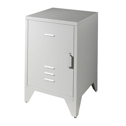 Table De Chevet Enfant "Bronxx" 60cm Gris Mat
