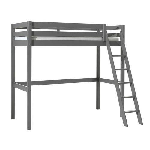 Lit Mezzanine Enfant "Pino" 90x200cm Gris